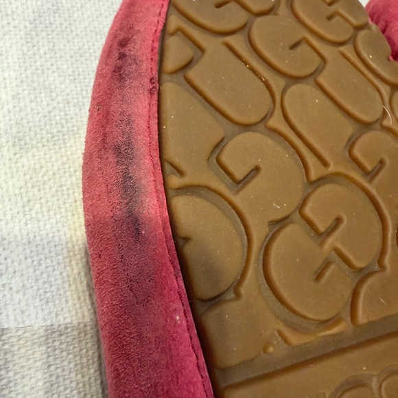 UGG Dakota Raspberry Pink Suede Slipper Moccasins Sz 9 - Picture 6 of 11